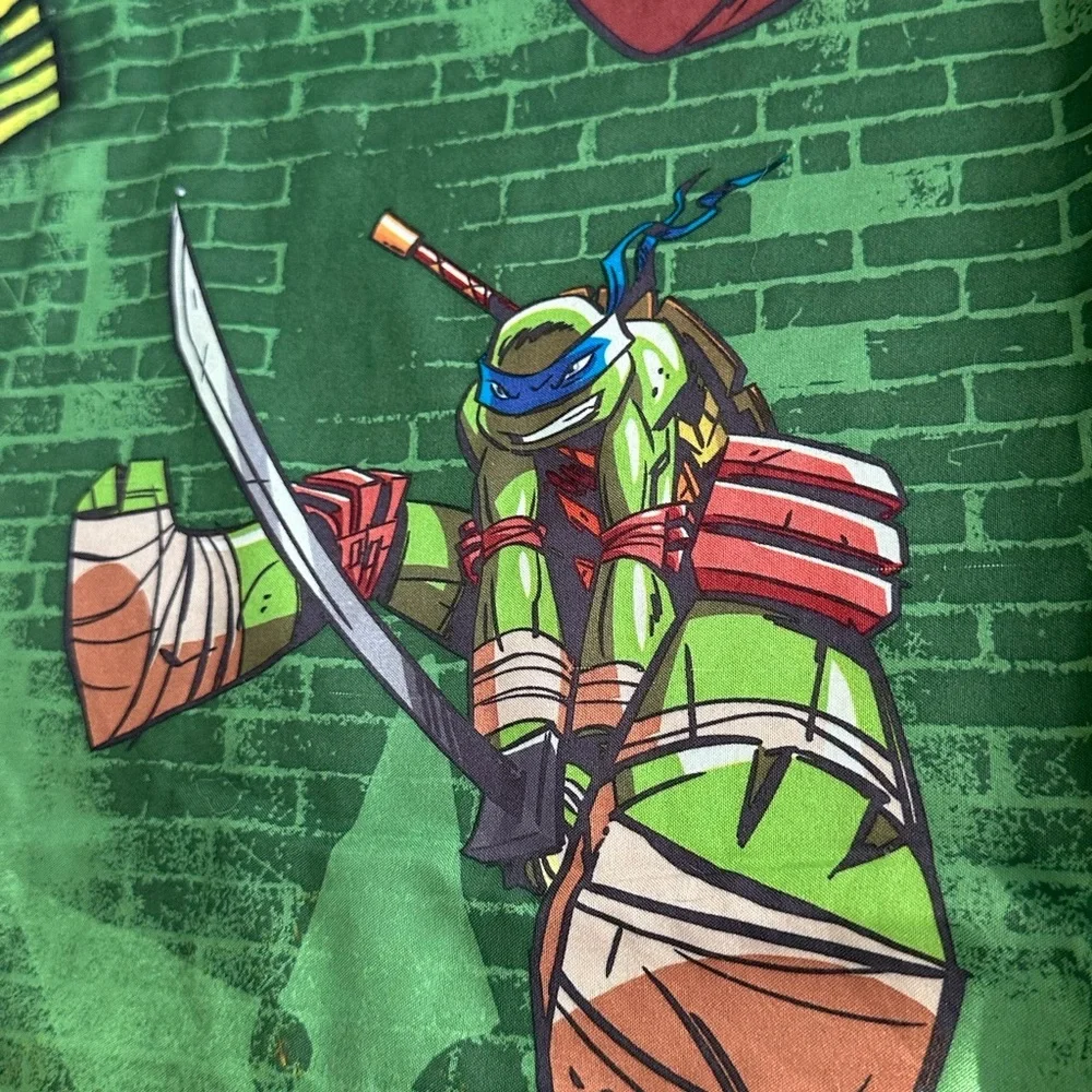 Nickelodeon Teenage Mutant Ninja Turtles Twin Flat Sheet Green w/Pillowcase